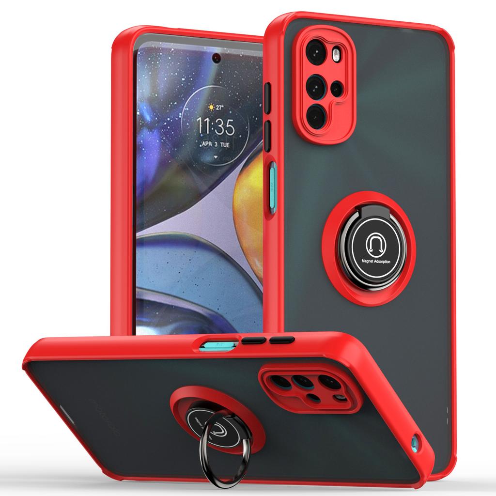 Для Motorola Moto G22 защита камеры Матовый противоударный чехол Акция чехол Магнитный кронштейн Кольцо-подставка Накладка Fundas