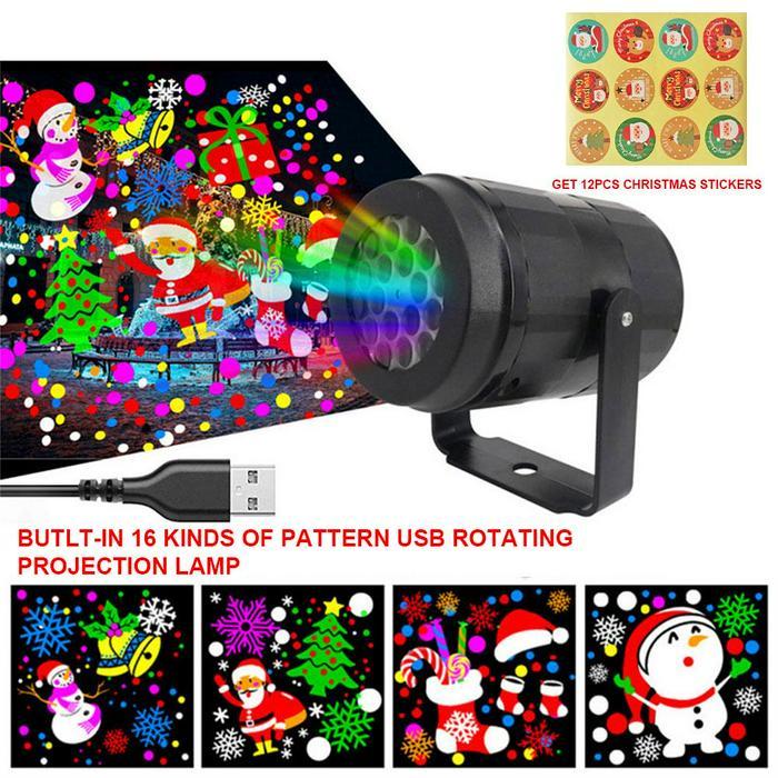 Multiple Patterns Christmas Projector Decoration Indoor Lighting LED Laser Projector Snowflake Lamp Party New Year Outdoor Home