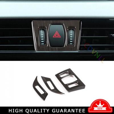 Декоративная накладка на центральный воздуховод для BMW X2 F39 2018-2022, текстура дерева, черный