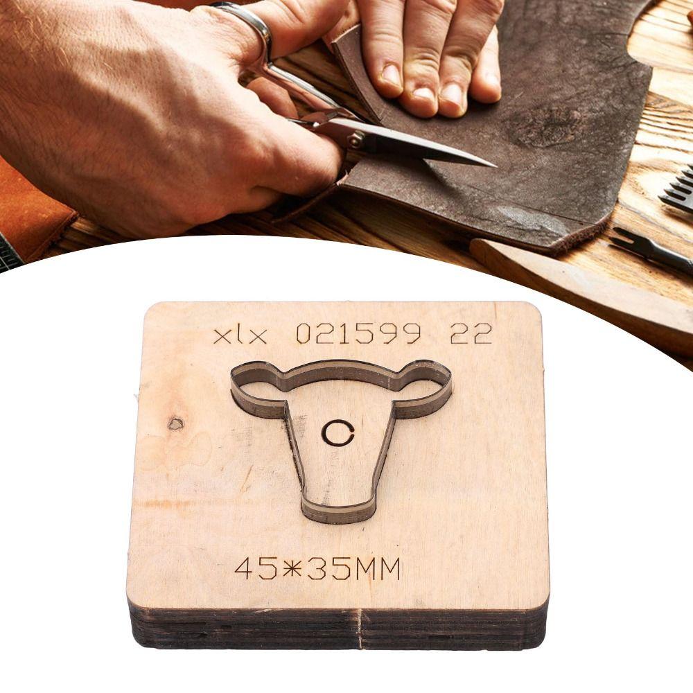 Bull Head Shape Punch Cutter Alloy Steel Craft Tool DIY Leather Cutting Die Crafting Projects