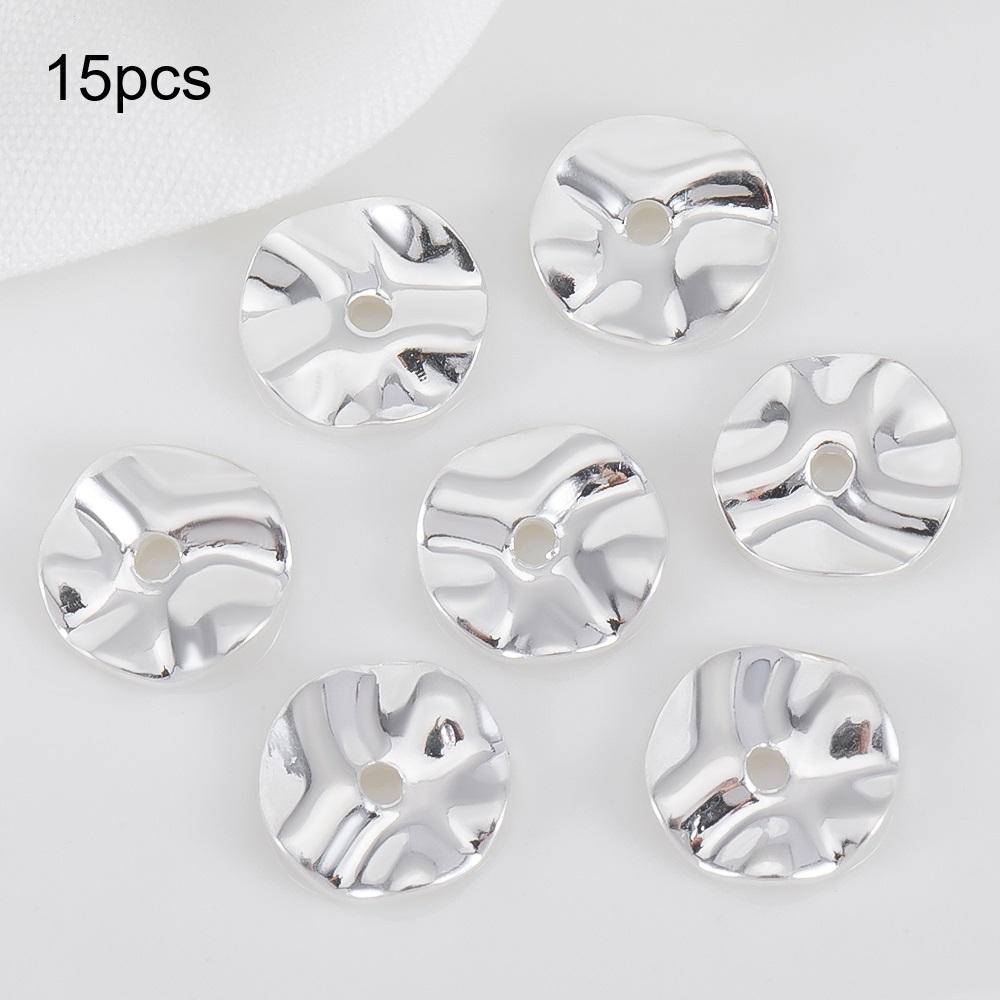10pcs 15pcs 20pcs 18K Gold Plated Leaf Flower Bead Caps Bracelet Necklace Crafts Round Bead Cap DIY Jewelry Making Accessories