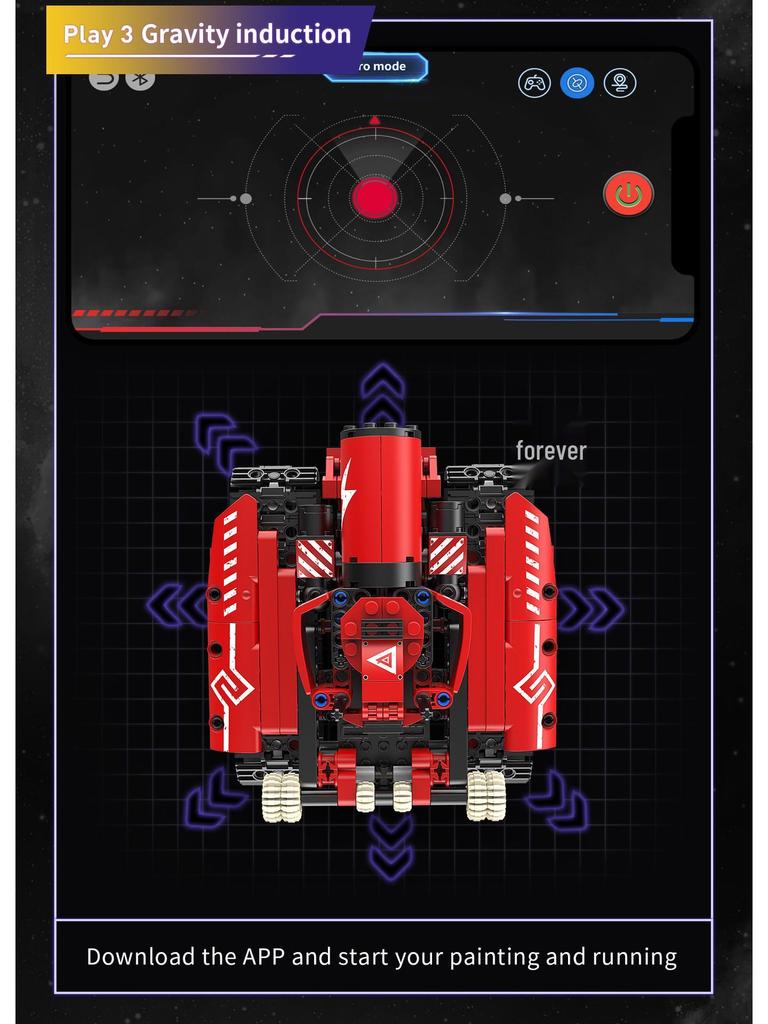 Kaiyu Kids' Remote Control Robot Car Toy - Compatible with Lego, Programmable, with Electric Assembly Building Blocks