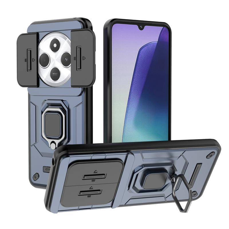 Для Xiaomi Poco C75 Чехол Крышка Poco C75 Capas Бампер для телефона Задняя Противоударная Сдвижная Защитное кольцо для объектива Держатель Fundas Poco C75 C 75