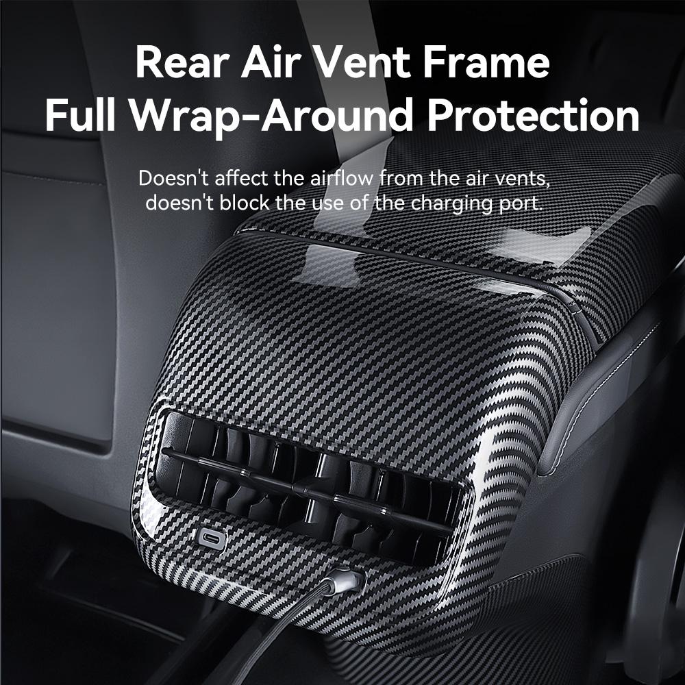 YZ для Tesla Model Y/3 Подлокотник Задний Кондиционер Выходной Фильтр Решетка Защитная Крышка Заднего Воздуховода Автомобильные аксессуары