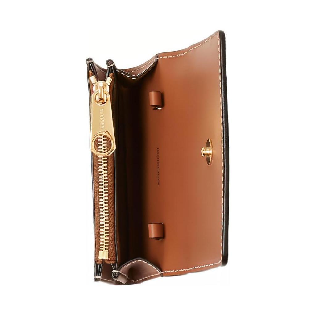 Burberry Vintage Check Leather Trifold Wallet With Gold Hardware For Daily Use
