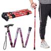 Elderly Care Gift Hiking Poles Telescopic Walking Cane Non-slip Crutches Folding Trekking Stick