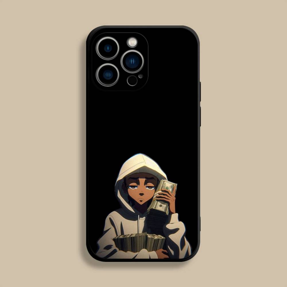 cool The B-Boondocks  Phone Case For iPhone 17,16,15,14,13,12,Pro,Max,Plus,E,SE4,Air,Mini Black Soft Cover