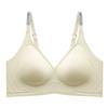 Letter shoulder strap underwear simple anti-sagging small chest gathering underwear adjustment type sexy bra seamless
