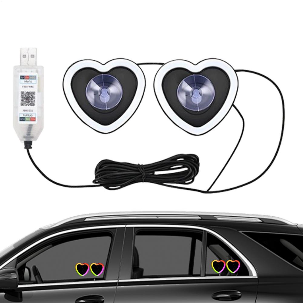 Автомобильные светодиодные огни для салона на присоске с USB-зарядкой, освещение внутри автомобиля для семьи, друзей, энтузиастов вождения, автомобильные