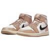 Женские кроссовки Air Jordan 1 Mid Desert Tan Sail Black BQ6472-103