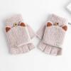 Knitted Wool Finger Gloves Thicken Glove Bracers Fashion Winter Gloves  For Woman Winter Warm