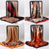 Spring/Summer New Women'S Silk Scarf 90 * 90cm Simulated Silk Twill Square Scarf Fashion Printed Large Square Scarf Professional Scarf