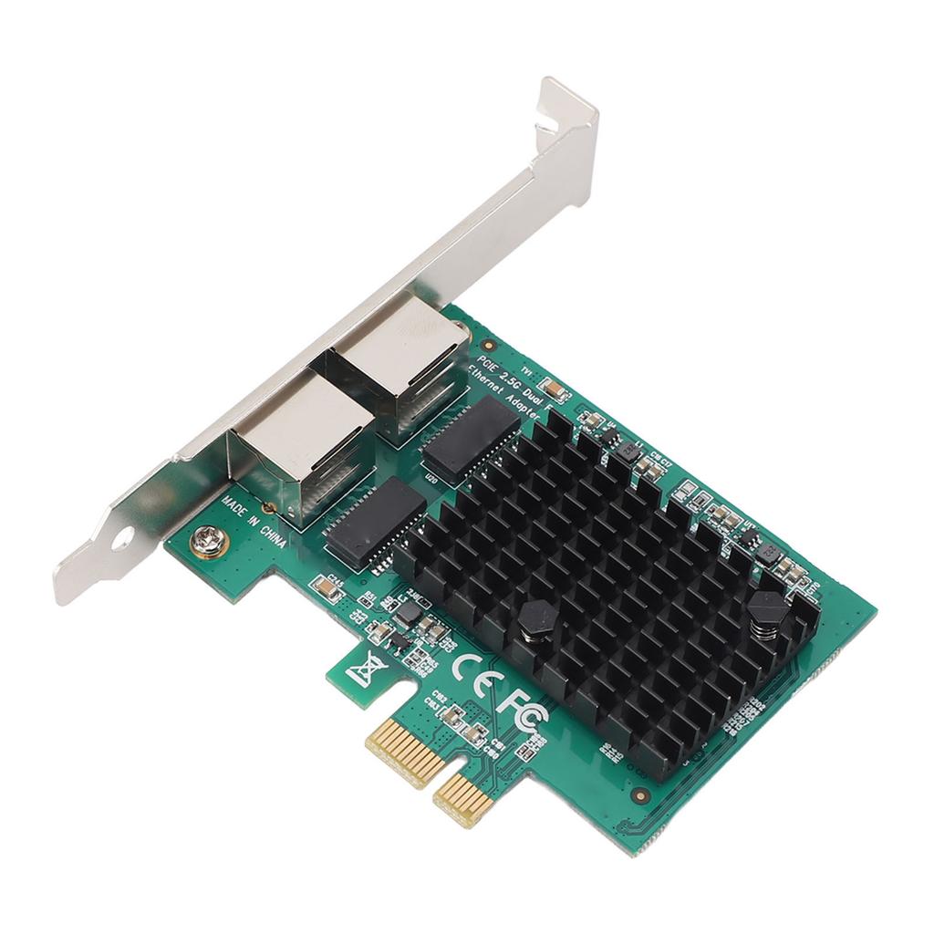 PCIe Gigabit Network Card Professional RTL8125B Dual Port 2.5G High Speed PCI Express Ethernet Adapter for Desktop PC