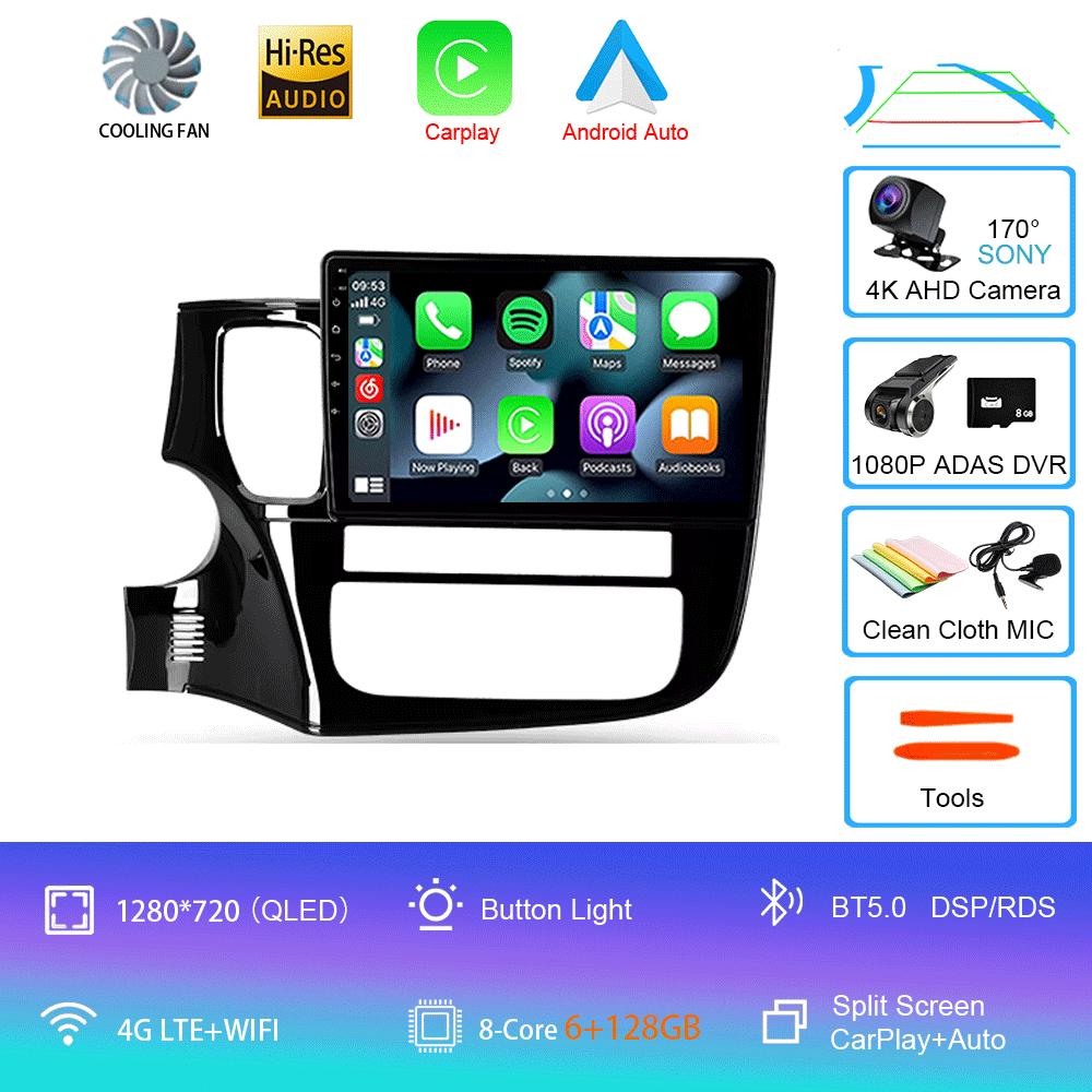 Автомобильное радио Android 14 Carplay для Mitsubishi Outlander 3 GF0W GG0W 2012-2018 Мультимедиа Видео Плеер Навигация Стерео GPS 2din
