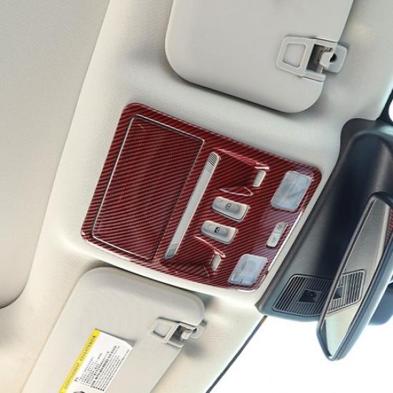 Red Carbon Fiber Front Reading Light Trim Cover for Ford Bronco Sport 21-25