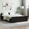 VidaXL Bed Frame with Headboard-Footboard Black 140x190 Cm 3203783