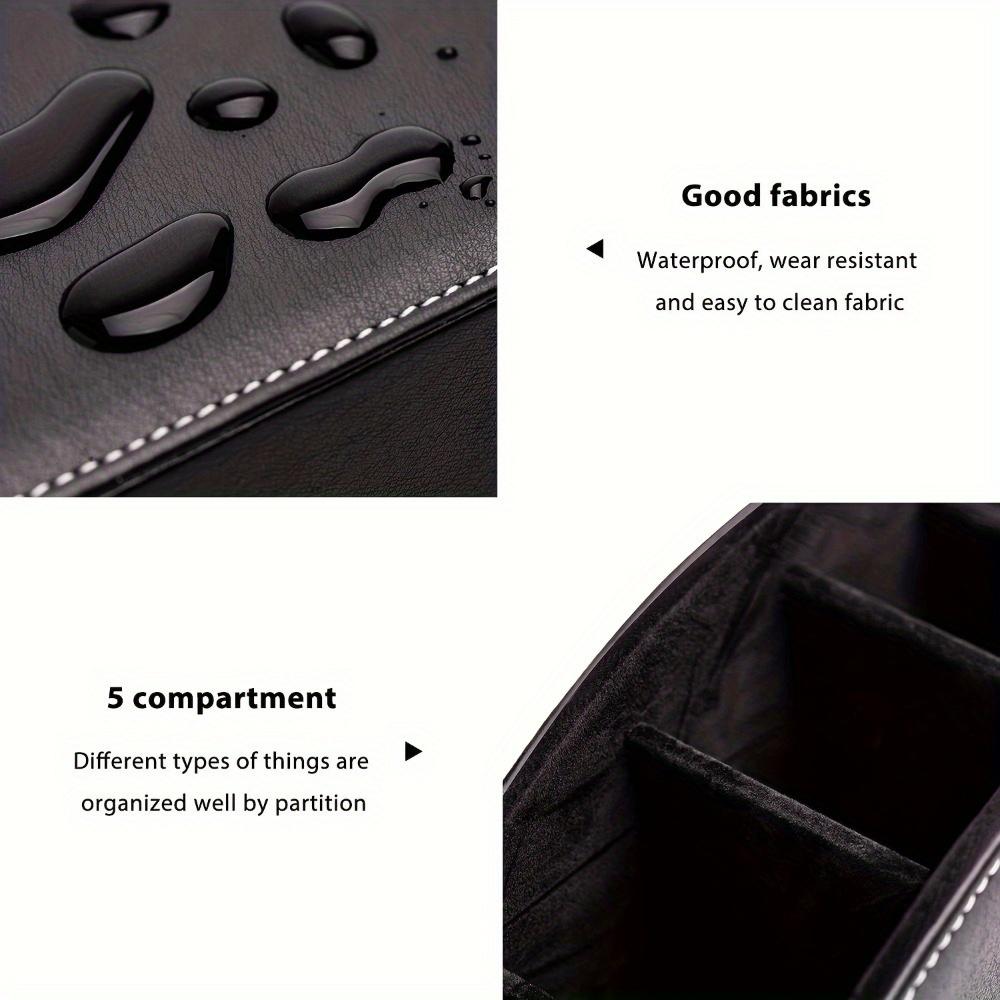 Настольный органайзер из искусственной кожи с 5 сетками, держатель с дистанционным управлением, держатель для телефона и телевизора, настольный ящик для хранения, органайзер для хранения кистей для косметики