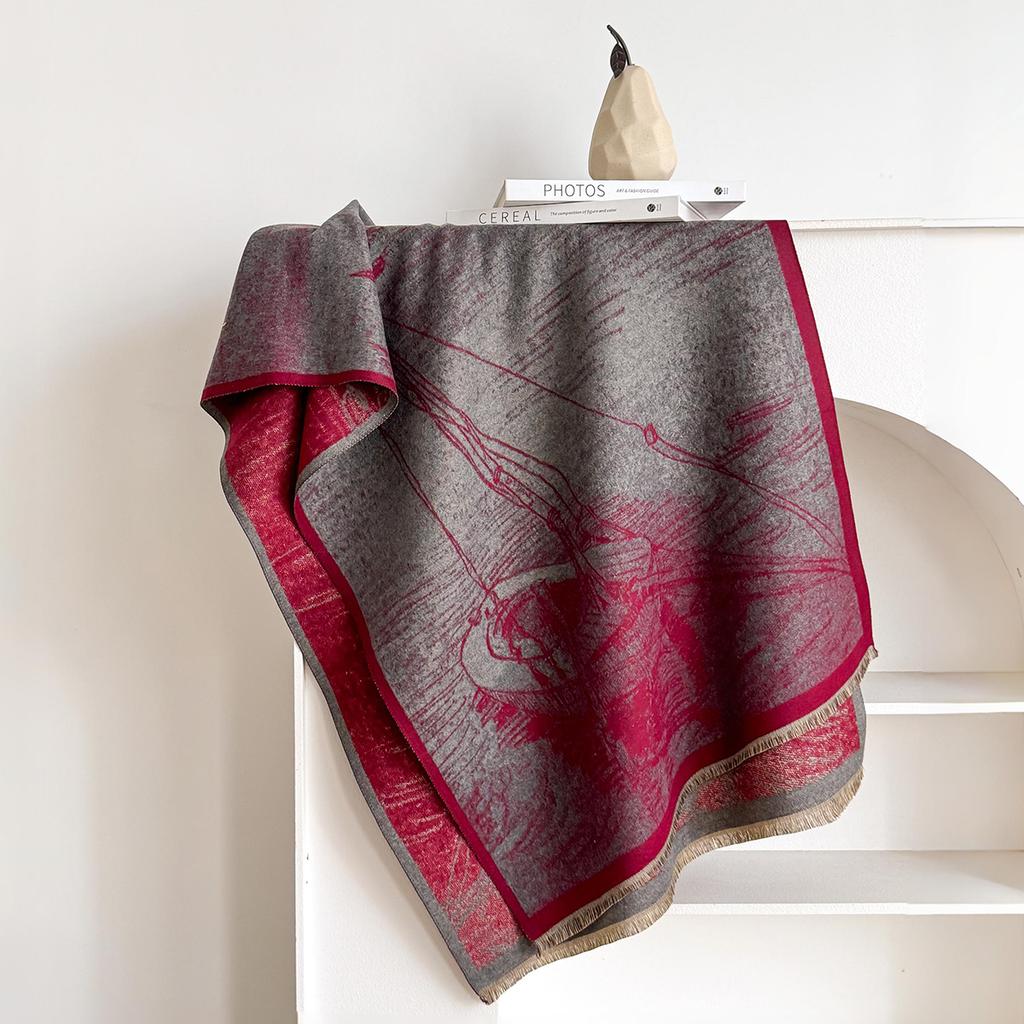 New Luxury Brand Cashmere Women Print Scarf Winter Warm Shawl and Wrap Bandana Pashmina Female Foulard Blanket Poncho Scarves