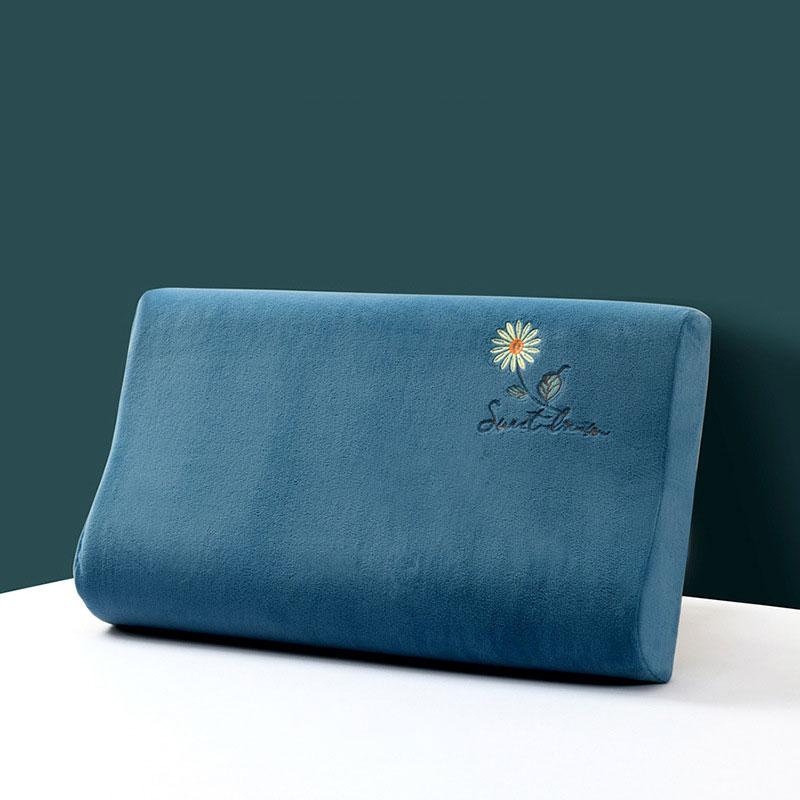 Латексная зимняя термонаволочка Детская бархатная стираная детская наволочка с эффектом памяти Вышитая однотонная плюшевая наволочка