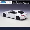 Welly 1/24 Maserati Granturismo Folgore 2023 Купе Сплав Спортивный Автомобиль Модель Литые Металлические Гоночные Автомобили Модель Автомобиля Детская Игрушка Подарок