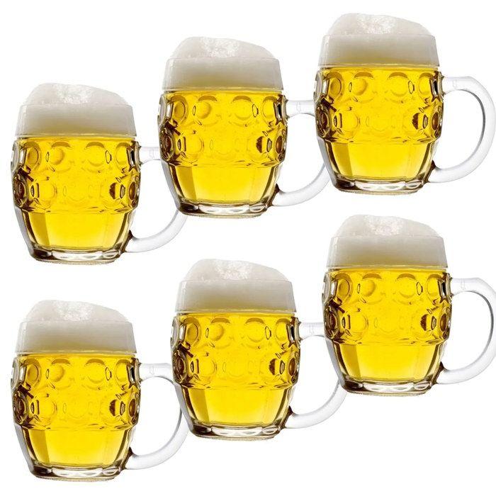 Verre a biere, Chope de bière lot de 6, Tübinger avec écusson - 0,3 litre