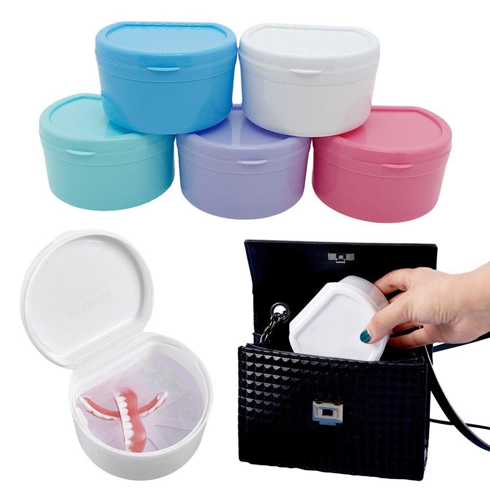 Портативный лоток для протезов, пластиковые брекеты, ортодонтический чехол, коробки для ложных протезов для женщин и мужчин