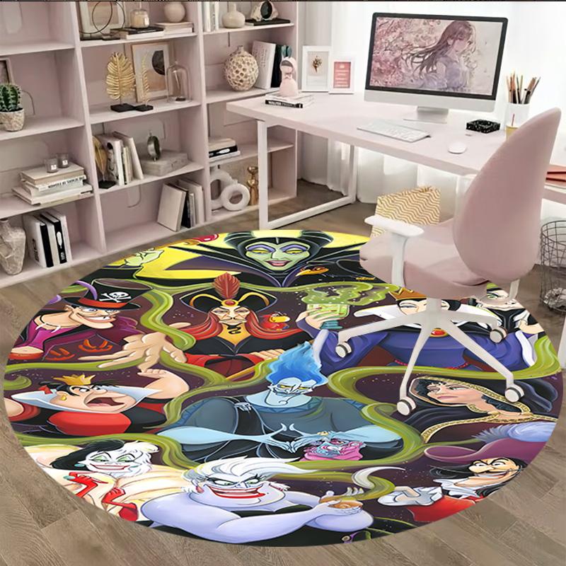 1pc Villains Carpet, Round Rug, Comfortable, Suitable for Entryways, Living Rooms, Office, And Bedrooms, Christmas Decoration