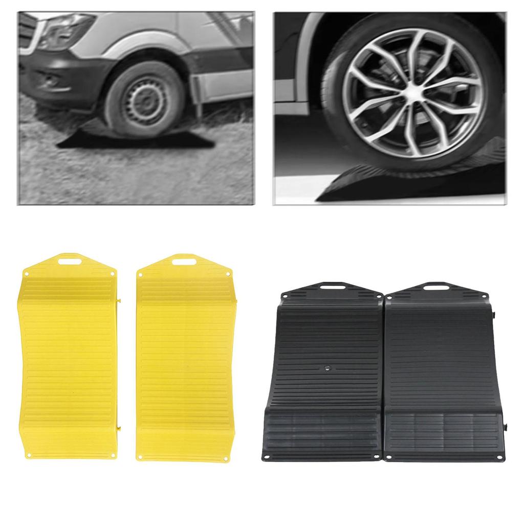 2pcs Tire Saver Ramps Tire Cradles Flat Spot Flat Tire Protection Car Accessories Anti Slip Tire Cradles Vehicle Travel Ramps