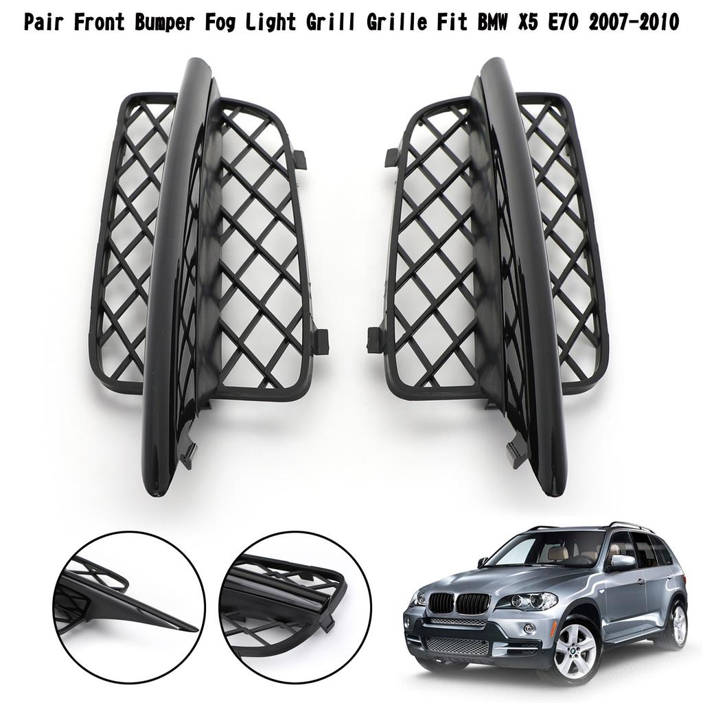 Пара решеток противотуманных фар переднего бампера подходит для BMW X5 E70 2007-2010