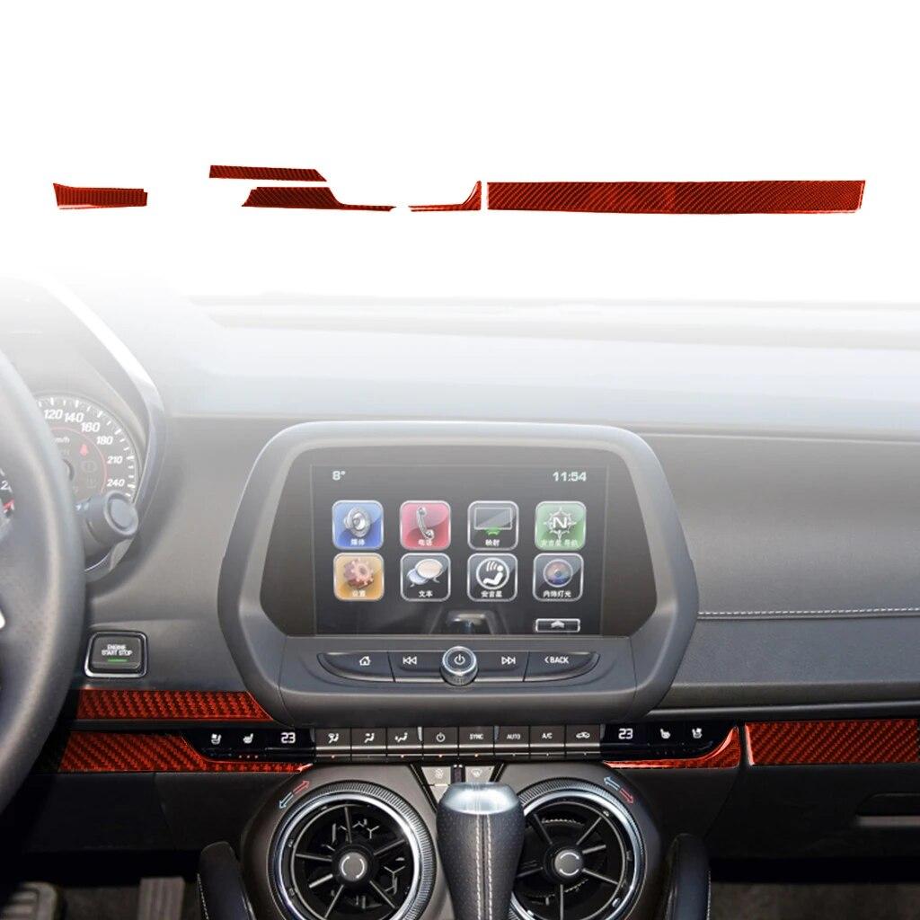 Аксессуары для Chevrolet Camaro 2016 2017 2018 2022, аксессуары для салона автомобиля, наклейка из углеродного волокна на центральной консоли