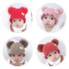 Knitted Baby Hat Cute Hairball Wave Edge Kids Hat Baby Caps Headwear Boys Hat Girls Hat