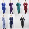 Traditional Muslim Women's Prayer Dress with Crystal Embellishments - Long Cotton Robe