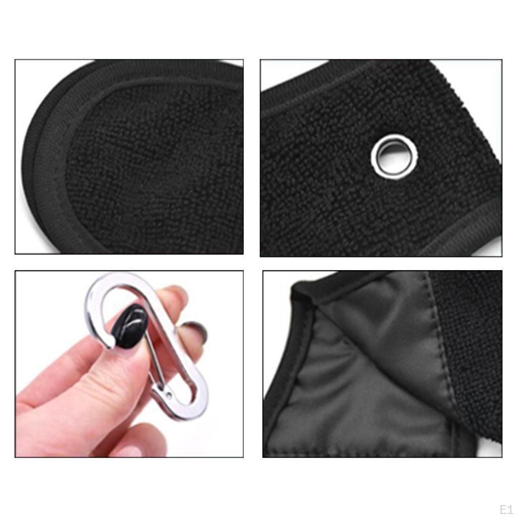 Очиститель для мячей для гольфа, сумка для гольфа, полотенце, аксессуары, впитывающее воду, портативное, с карабином