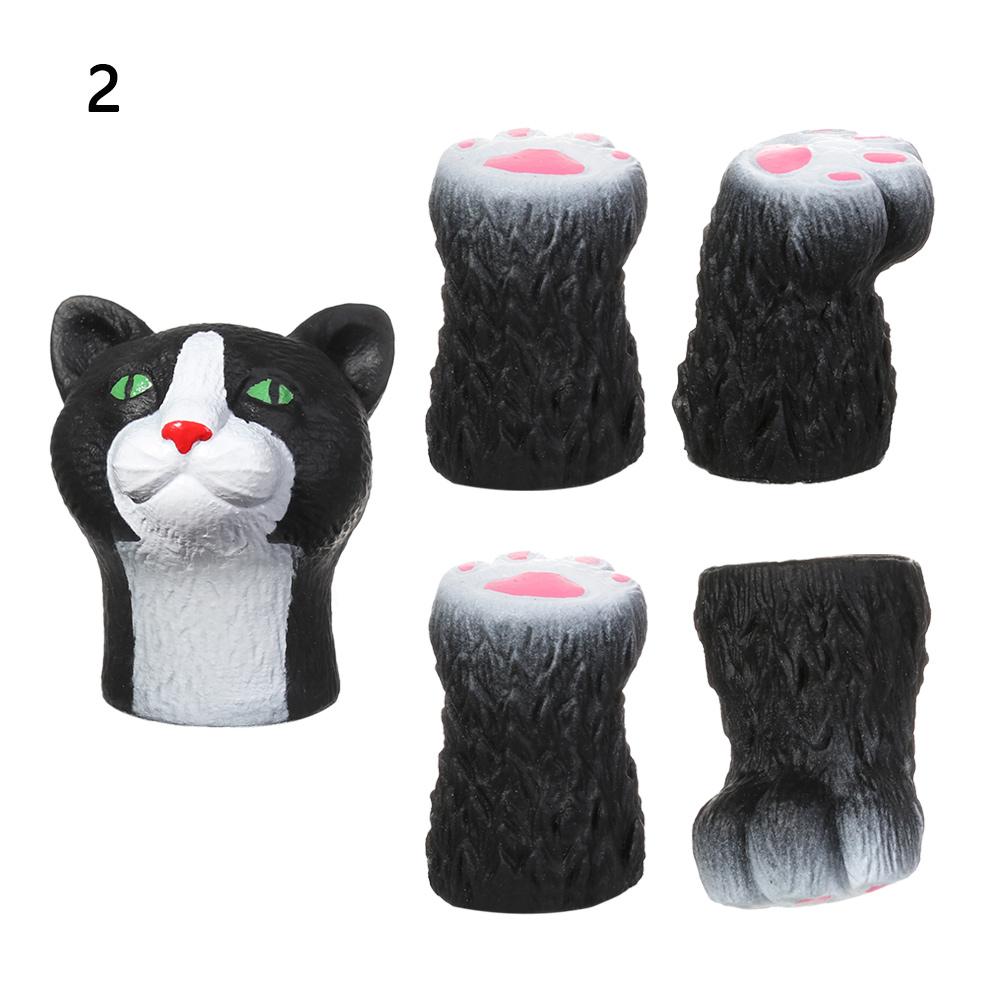Washable Animal Cat Dog Hand Puppet Props Random Combination Finger Dolls