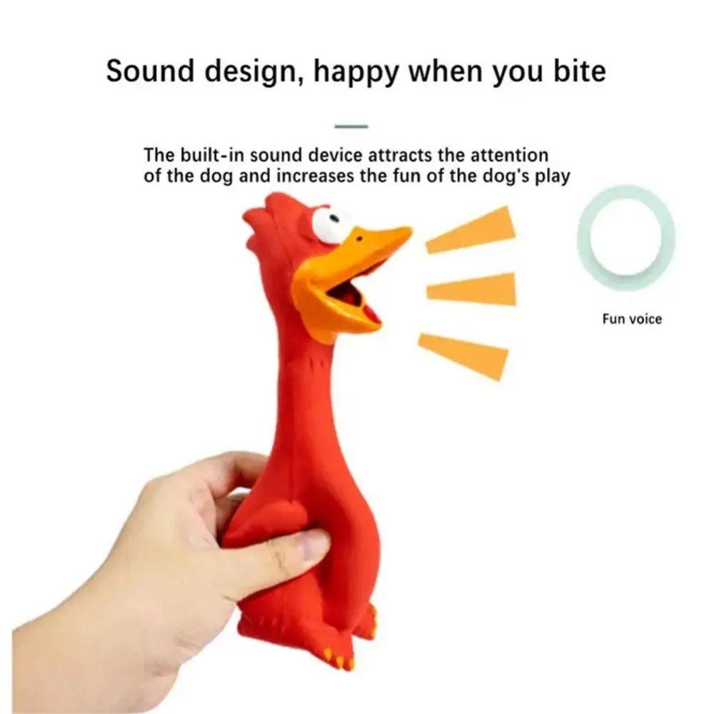 Chewing Resistant Latex Screaming Chicken Simulation Pet Squeeze Sound Toy Medium and Large Dog