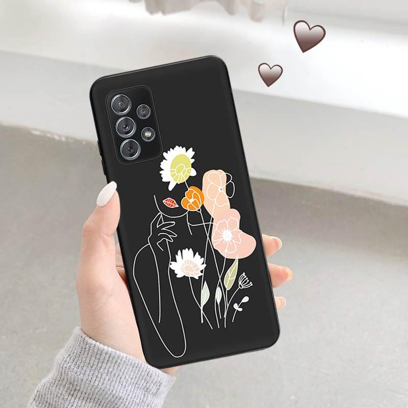 Чехол для телефона Samsung A52 A32 A12 A72 5G A51 A71 A22 A42 A41 A31 A21S A11 A70 A50 A40 A20E A9 с абстрактным рисунком лица девушки