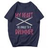 Men T Shirt Drummer Valentines Day Summer Y2K Graphic Short Sleeve Unisex Clothes T Shirts