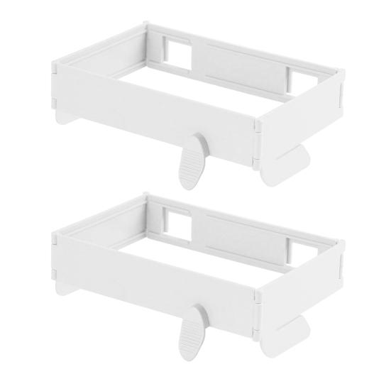 Yousheng 2Pcs Foldable Trash Bag Holder Large Opening Design Snap Fastening Space Saving Foldable Garbage Rack