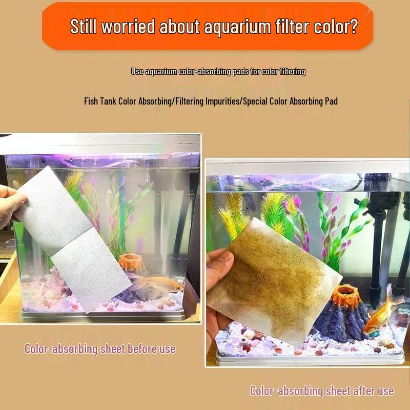 Aquarium Water Clarifier Pads - Eliminate Yellow and Green Stains for Clear, Purified Water