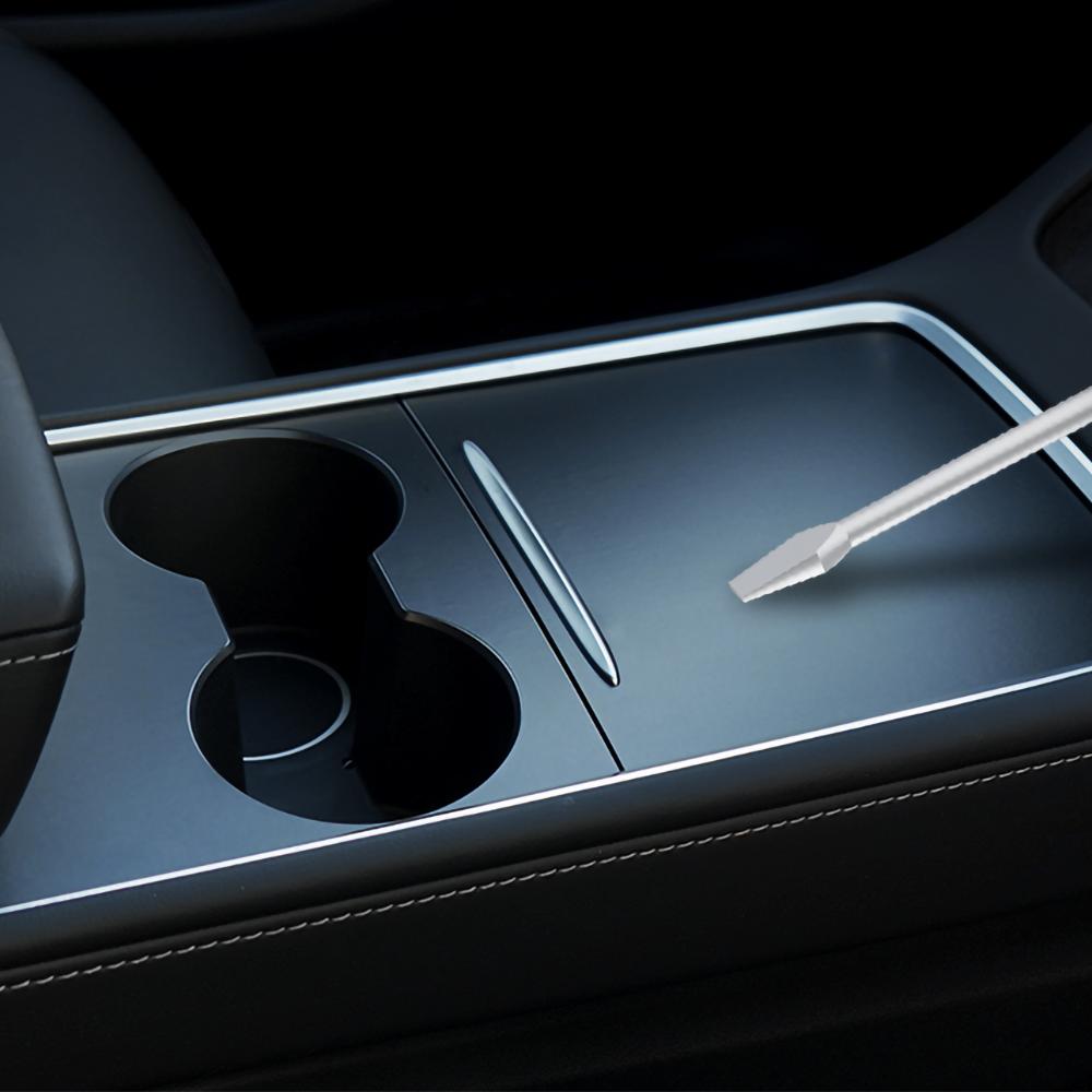 Для Tesla Model 3 Y-2023, наклейка на панель центральной консоли, пленка под дерево, карбоновая крышка центрального управления, салон автомобиля