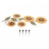 Радостная атмосфера 3D Металлическое искусство Винтажный декор подсолнуха Настенное украшение