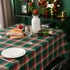 Christmas Tablecloth Nordic Style Red Green Checkered Dining Coffee Nightstand Picnic Cloth