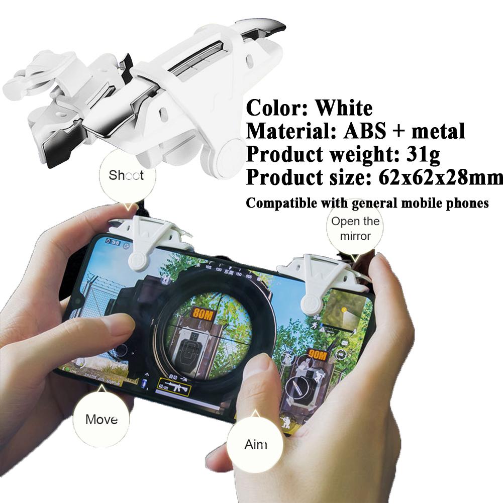 G21 Mobile Phone Game Trigger Gamepad Joystick 6-Finger Aim Shooting L1 R1 Key Button For Phone Android For PUBG Game Controller