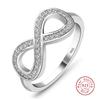 Подарок лучшему другу 2024 года Кольцо Бесконечность Высокого Качества Символ Бесконечной Любви Модное Кольца из Стерлингового Серебра для Женщин Размер 5-10