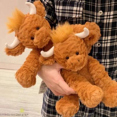 Имитация волнистых кудрявых волос плюшевая игрушка корова горной породы подарок кукла супермягкая кукла корова корова