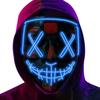 Poptrend Маска на Хэллоуин Светодиодная маска Светящаяся маска Страшная маска для фестиваля Косплей Хэллоуинский костюм Маскарадные вечеринки Карнавальный подарок