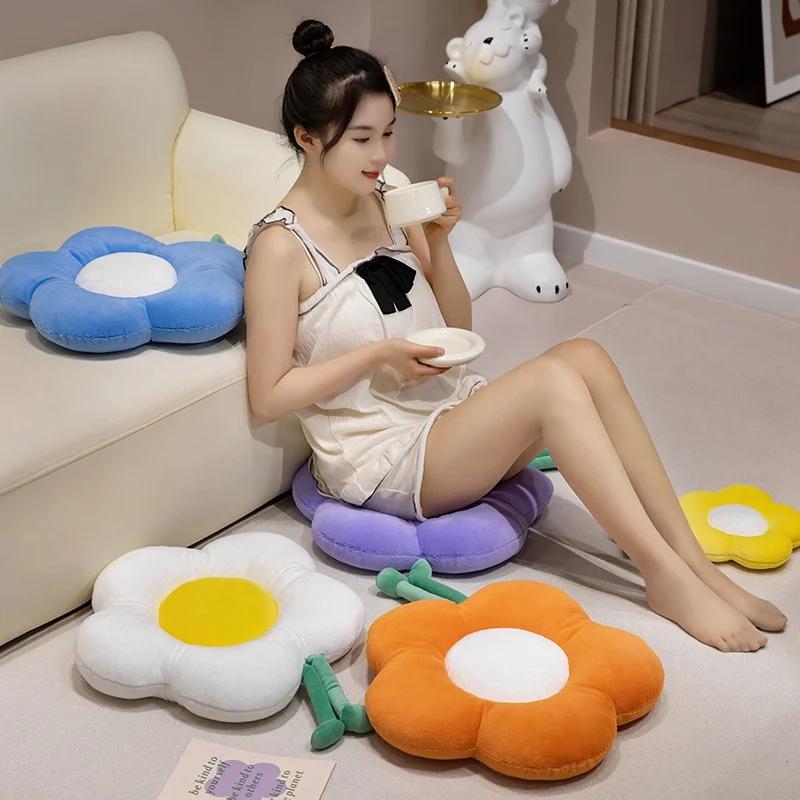 Подсолнух Солнечный Цветок Мягкая Плюшевая Игрушка Кукла Подушка Коврик Подушка для Объятий Домашний Декор для Спальни Автомобиля Подарок для Девочек