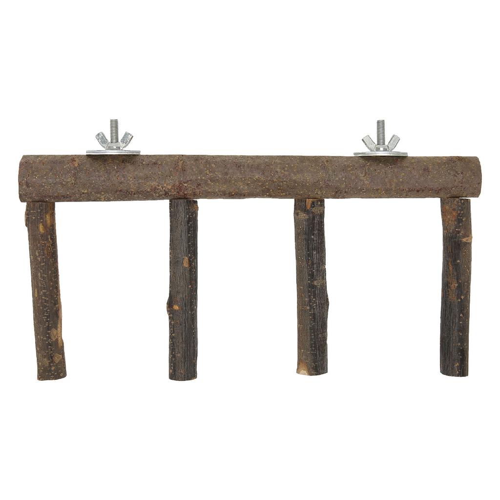 Bird Ladder Perch 4 Step Wooden Bird Ladder Stand Perch for Small Medium Parrot Animal L