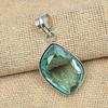 Красивый зеленый аметист драгоценный камень стерлингового серебра 925 пробы ювелирный кулон ручной работы