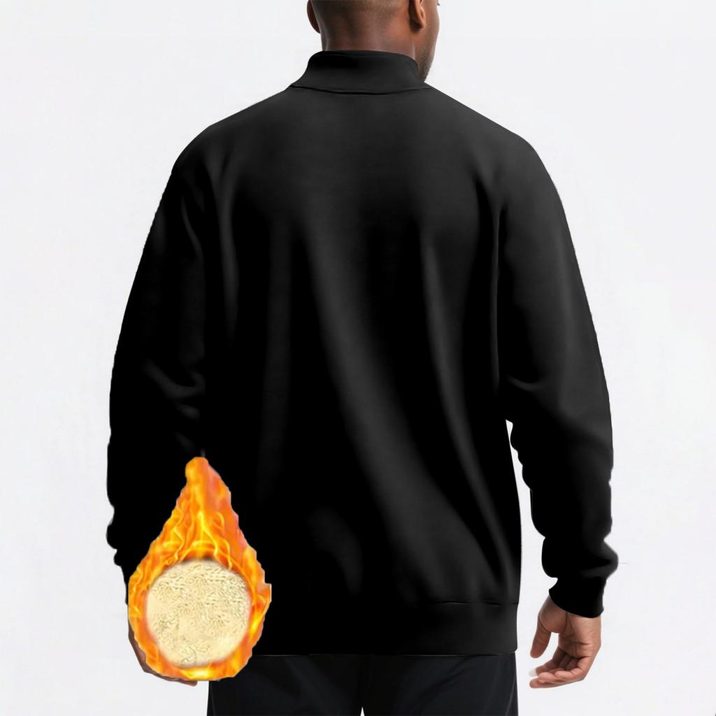 Мужской пуловер с длинным рукавом, толстовка со стойкой, повседневного кроя, с высоким воротником, базовая рубашка из овечьей шерсти